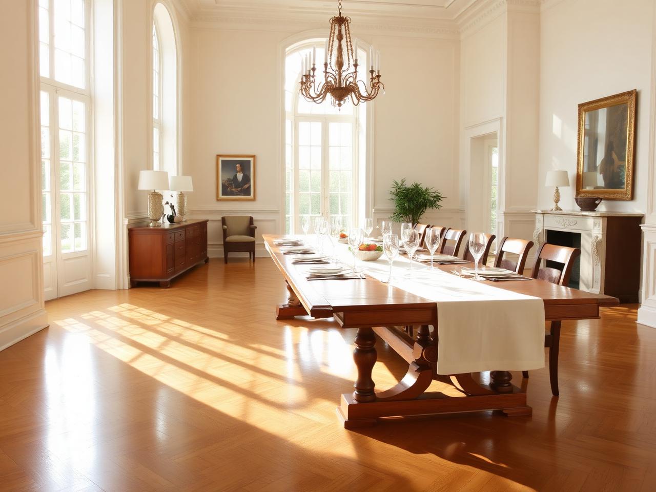 Sunlit dining room